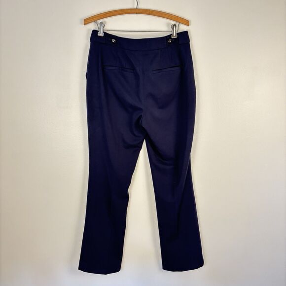 White House Black Market The Slim Women Dress Pants Size 6 Navy Blue - Picture 3 of 7